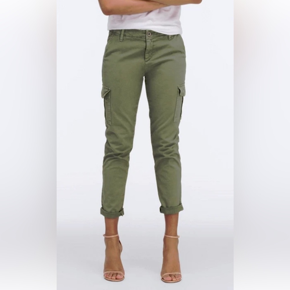 AG The Pepper Utility Trouser Pants Sulfur Green Casual Military Women 25
